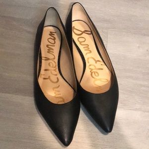 Sam Edelman Black Leather Flats 8.5